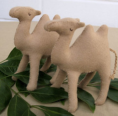 Felt camel ornament